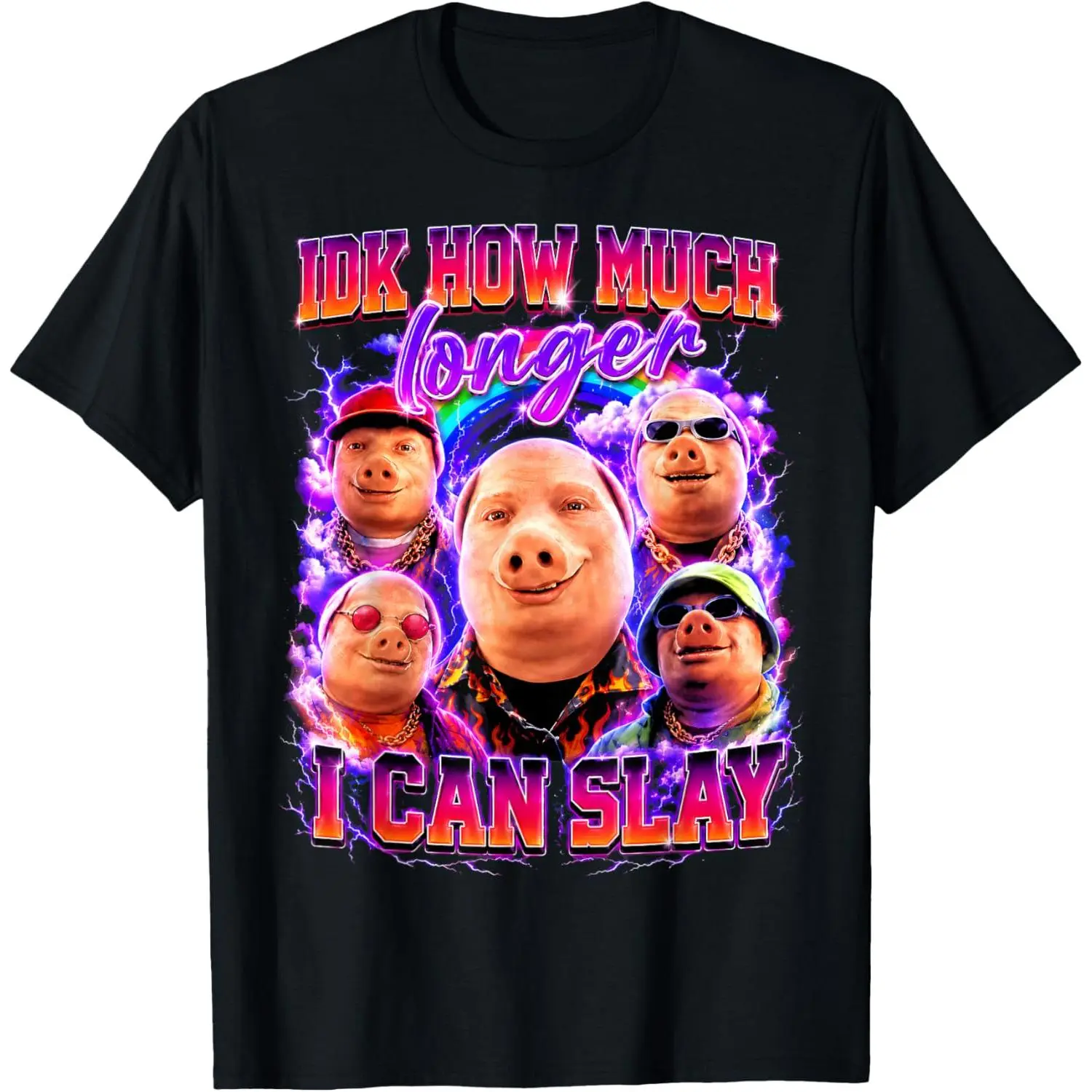 Funny IDK How Much Longer I Can Slay John Pork Brainrot Meme T-Shirt