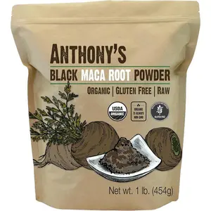 Anthony's Organic Black Maca Powder, 1 lb, Raw, Gluten Free & Non GMO (Pack of 2)