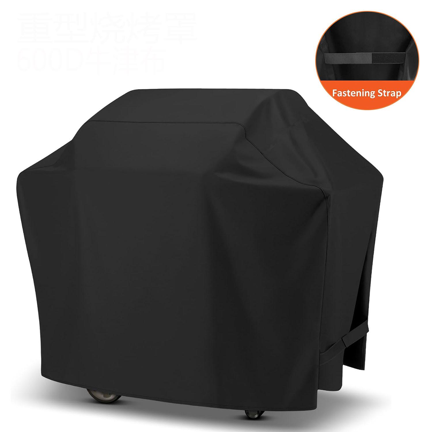 72in Large Waterproof BBQ Gas Grill Cover - 72x26x51", Anti-UV, Windproof, Colorfast Spun Polyester, Adjustable Hook-and-Loop Straps, Elastic Hem Drawstring - Fits Weber, Char-Broil, Monument, Dyna-Glo, Nexgrill - Outdoor Grill All-Year Protection