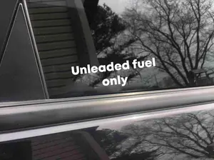 Unleaded Fuel Only car decal, funny sticker