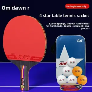 Professional Grade Table Tennis Set, Includes 2 Long Handle Paddles Table Tennis Racket, 6 Balls Pong Balls, Edge Protectors & Original Case, Ideal for Training & Matches