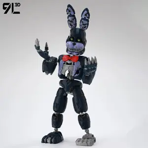 9L3D Printed Bonnie Nightmare Freddy Titan13 FNAFs Bear's Midnight Harem Five Nights Joint Movable Detachable Peripheral Boy Toy