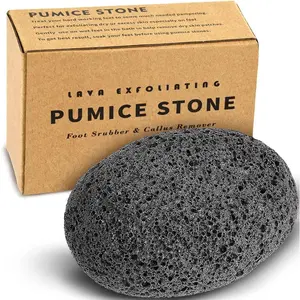 Natural Pumice Stone for Feet - Lava Foot Exfoliator Scrubber Pedicure Tools, Dead Skin Corn Callus Remover for Feet and Hands, 1 Count