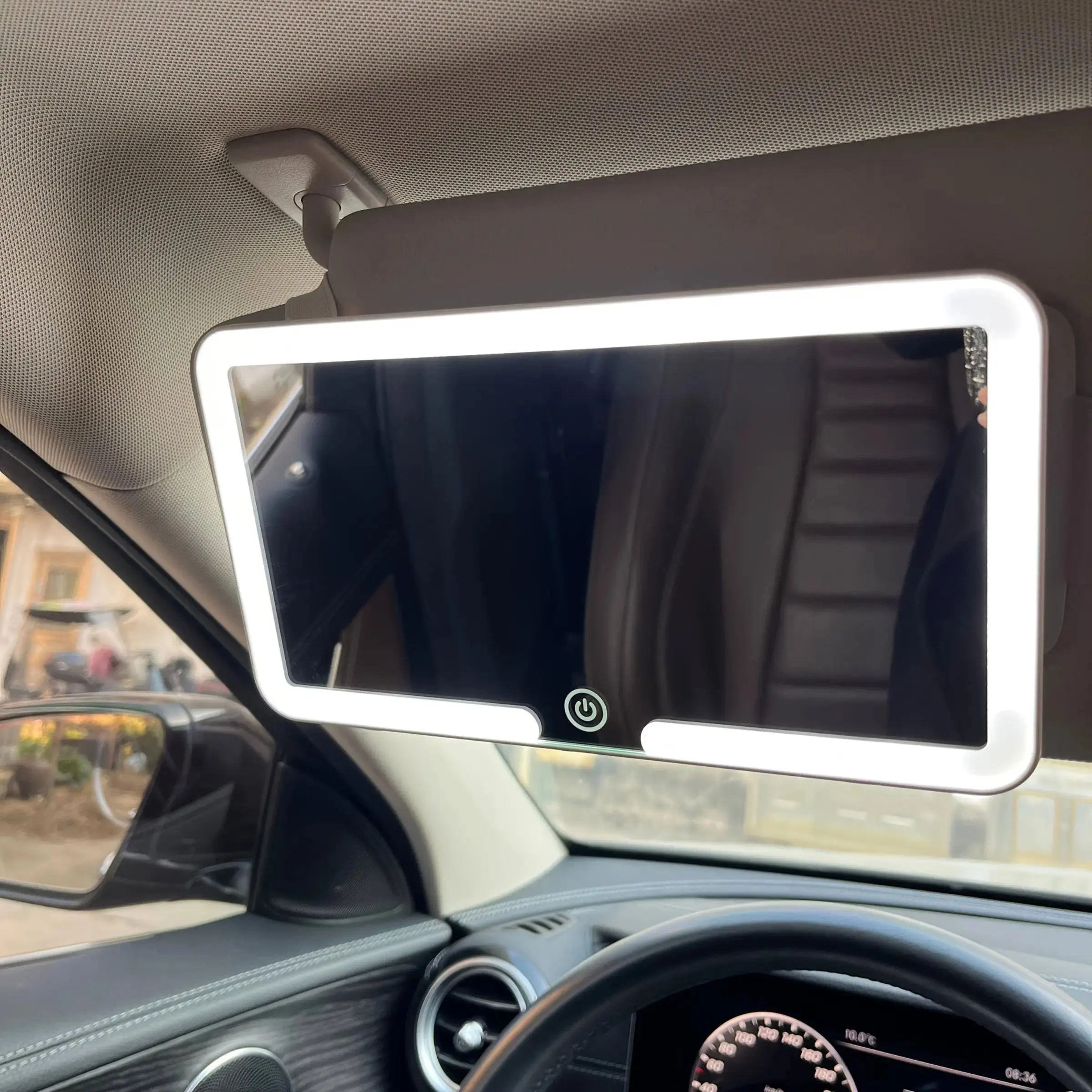 Car LED High-Definition Makeup Mirror Sun Visor, Portable Clear-View Car Mirror, 1 Count Car Accessory for Easy Application