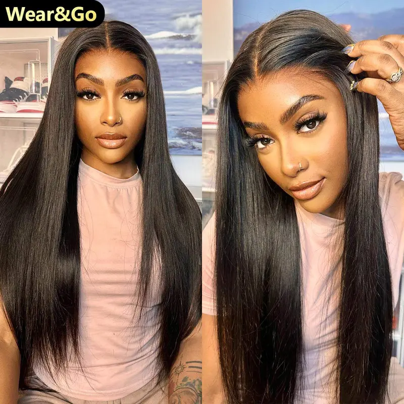 [NEW IN] OQ HAIR Wear And Go Glueless Wigs Bleached Tiny Knots Pre Cut 7x5 HD Lace Straight Lace Front Human Hair Wigs #TikTokShopFallDealsForYou