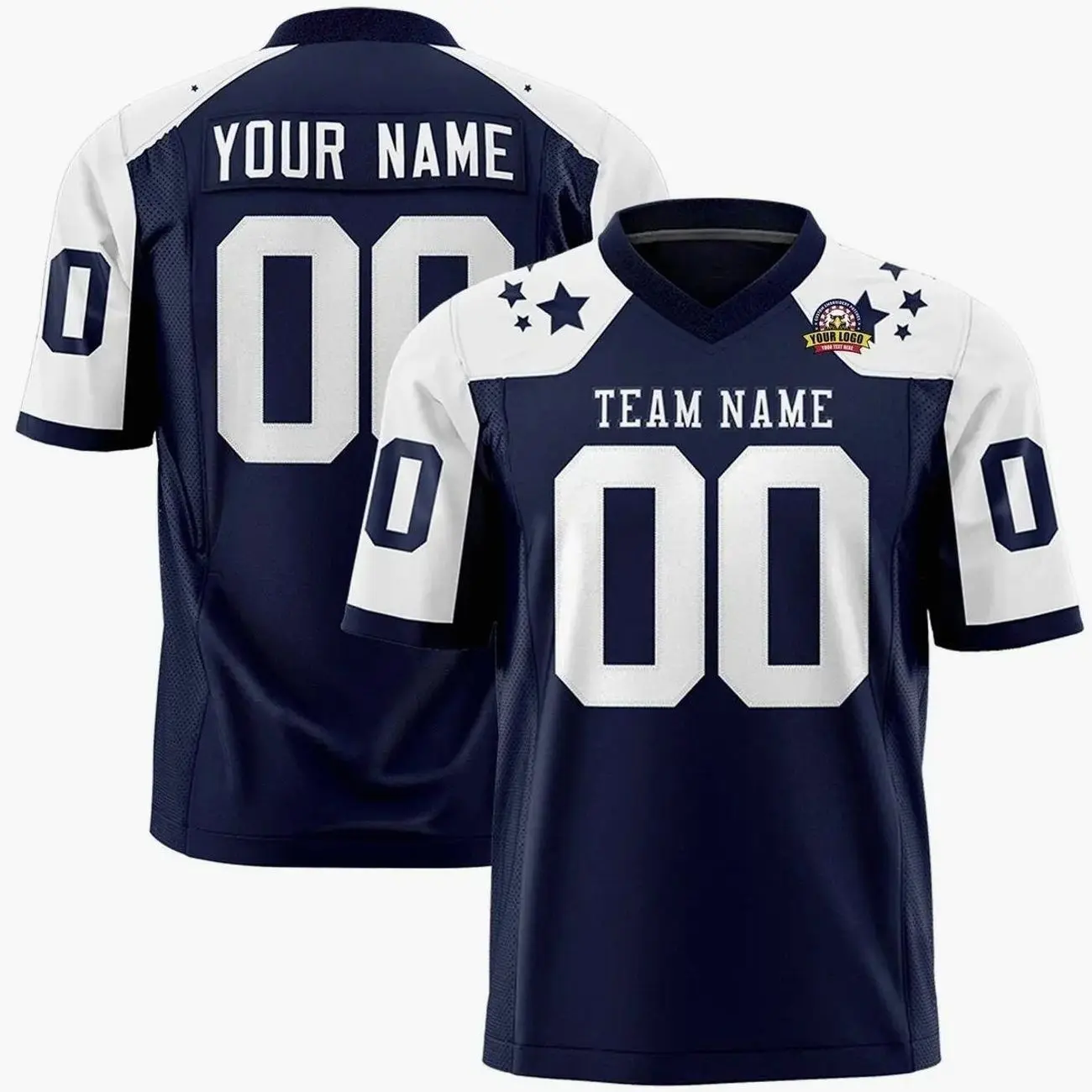 Custom Football Jersey, Personalized Embroidered Sports Shirt, Printed Team Uniform for Men, Women & Family Christmas Gift