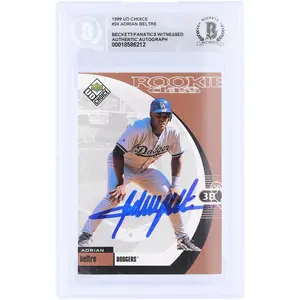 Adrian Beltre Los Angeles Dodgers Autographed 1999 Upper Deck Choice Rookie Class #24 Beckett Fanatics Witnessed Authenticated Rookie Card - Fanatics Authentic Certified