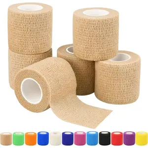 6pcs 2in Self Adhesive Bandage Wraps, Vet Wraps, 12 Colors to Choose, 5 Yard Self Adherent Wraps for Sports, Wrist, Ankle and Swelling