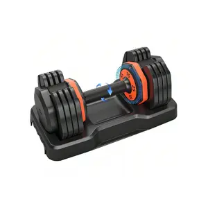 Sports season  55LB 5 In 1 Single Adjustable Free Dumbbell Weight Adjust With Anti Slip Metal Handle Ideal For Full Body Home Gym Workouts Strength training