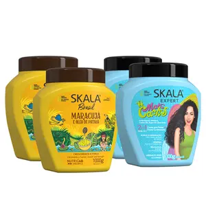 Skala Expert Viral Brazilian Curly Hair Care 4-Pack: 2 Maracuja + 2 Blue Mais Cachos (35.2 oz Each) –  curly hair Haircare