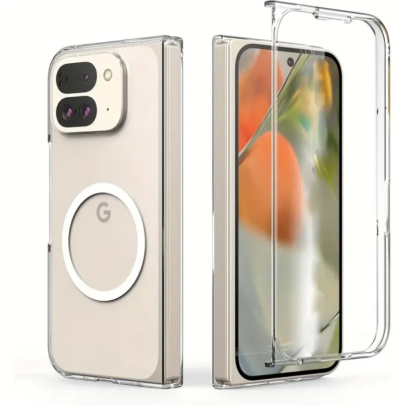 Please Select A Model To Purchase For Google Pixel 9/10 Pro Fold Cellphone Transparent Clear Magnetic Wireless Charging Protective Hard Case Phone Case Cover Protector