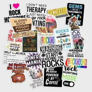 Sticker Pack 20 pcs Rock Hunting Stickers, Stone Finder Vinyl Decals