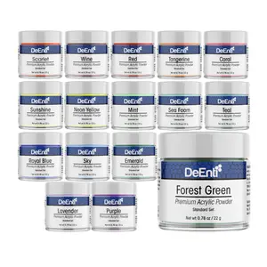 DeEnti 0.78 oz Vibrant Professional Acrylic Nail Powder Salon Quality Non-Yellowing Self-Leveling Standard Set Formula for Manicure Nail Art & Fake Nails Professional
