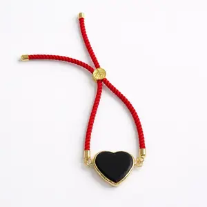 Heart azabache red brazalet adjustable Heart azabache red brazalet adjustable