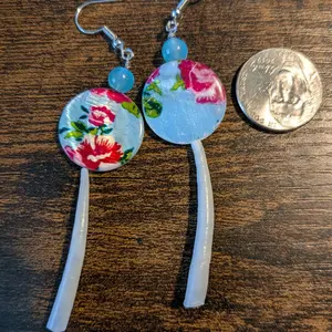 Kokum Scarf Dentalium Shell Earrings