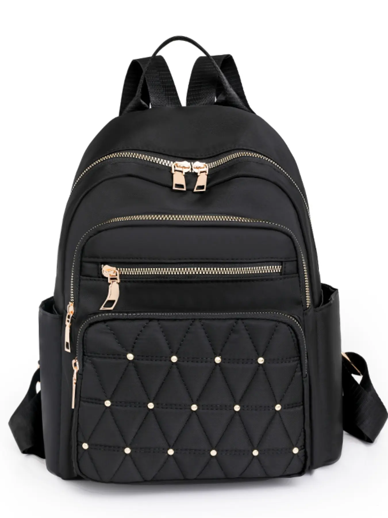 Women's Nylon Waterproof Shoulder Bag, Large Capacity Fashion Embroidered Student Backpack, Casual Lightweight Versatile Storage Bag, Casual Travel Backpack, Backpack for School, Travel Essentials Backpacks, Casual Daypack