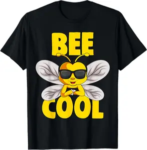 100% Cotton Bee Cool Bumble Bee Boys Girls Kids T-Shirt