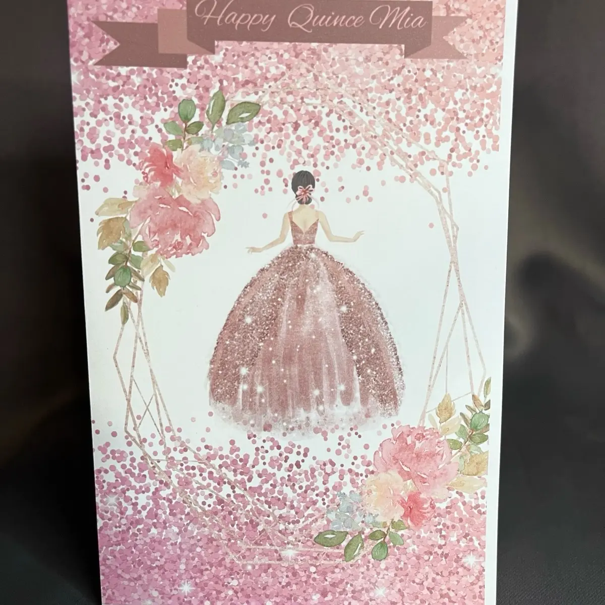 Quinceañera Birthday Card - Personalized 5X7 Card with Envelope, Perfect for Gifting, Heartfelt Expression of Love