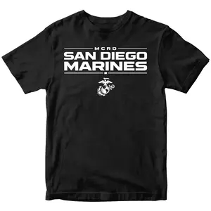 MCRD San Diego Marines Graphic T-Shirt, Military Training Depot Pride Tee, USMC Supporter Shirt, Veteran Gift Idea, Patriotic Streetwear Casual Everyday Outfit