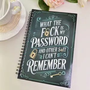 Simple Password Book 1 Pc Minimalist Address & Password Manager with Quick Website Login Access Username Storage Notebook Home Office Modern Aesthetic Gift-Ready Spiral Notebook