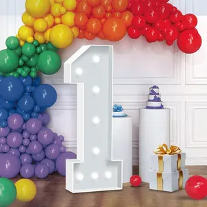 Large 3FT Light Up Numbers 0-9, Cool White Marquee Numbers for Birthday, Wedding, Christmas Decorations - Foam Board Party Backdrop Signs for Age Displays, Anniversary Decor, Event Signage, Balloon Party Supplies