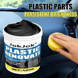Car Door Dashboard Steering Wheel Care Kit, Shimmer Cream for Plastic Parts, External Car Maintenance Tools, Interior Detailing Products, 1 Unit