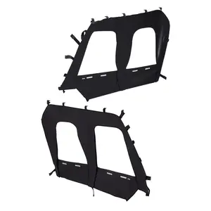 VEVOR Cab Enclosure Upper Doors, Compatible with Kawasaki Teryx4 2012-2022, Soft Upper Doors, Windproof & Waterproof Upgraded Zipper UTV Soft Side Window Kit, Work with Roof and Partial Windshields