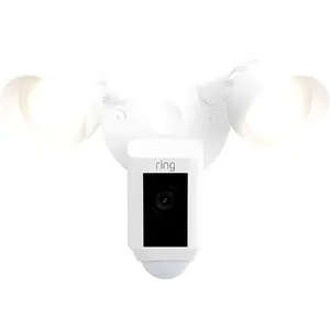 Ring Floodlight Cam Plus Outdoor Wired 1080P surveillance Camera - WHITE Ring Floodlight Cam Plus Outdoor Wired 1080P surveillance Camera - WHITE
