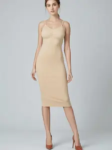 Seamless Women's Full Shapewear Slips for Under Dresses - Tummy Control Body Shaper Casual Light