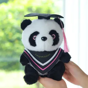 Cute Graduation Gifts Plush Panda, Graduation Panda Bear, Stuffed Animal Signature for Class of 2026 Graduation Congratulations Bear with Cap Plushies for Students