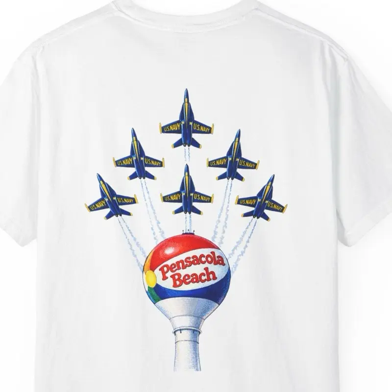 Pensacola Beach Blue Angels Aviation T-shirt | Florida Air Show Graphic Tee