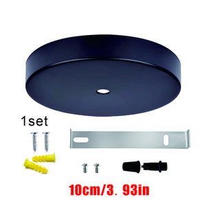 1 Set Industrial Matte Black Ceiling Canopy Kit - Pendant Light/Chandelier Mounting Plate with Hardware, Battery & Electricity Free