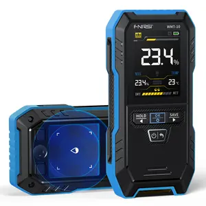 FNIRSI WMT-10 Rechargable Wood Moisture Meter Pinless 4-in-1 Detector with 2.4-inch Color Screen & 1000mAh Battery for Home & Building Use