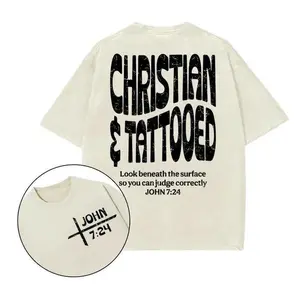 FEEGO Christian & Tattooed Christian T-Shirt, Vintage I Love Jesus 2025 Shirt, Christian t shirts, Christian Easter Gift, Gift For All, Full Size, Full Color Top Womenswear Streetwear Tshirt y2k  outfits  men