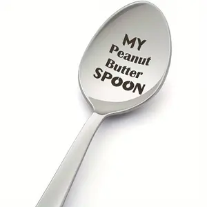Stainless Steel Spoon, Peanut Butter Spoon, Soup Spoon, Coffee Spoon, Tea Spoon, Kitchen Utensils, Gift for Mom & Dad