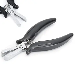 Bond Crusher Tool for Keratin Hair Extensions Pliers for Micro Rings Beads, Black Hair Extensions opener and Removal Tool, Professional Hair Extension Tool