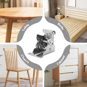 Heavy Duty Folding Table Leg Bracket with Self-Locking Hinge, 2026 New Quick Installation Self-Locking Hinge with Screws, Heavy Duty Extension Support Bracket Suitable for Tables