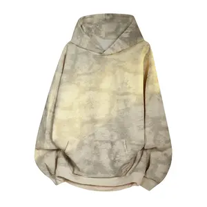 Autumn men's retro heavy tie-dye sweater, hoodie, hooded top, the same couple pullover for men and women, loose fashion trend versatile long-sleeved hoodie, spring and autumn students and teenagers wear sweaters every day, soft and comfortable fabrics