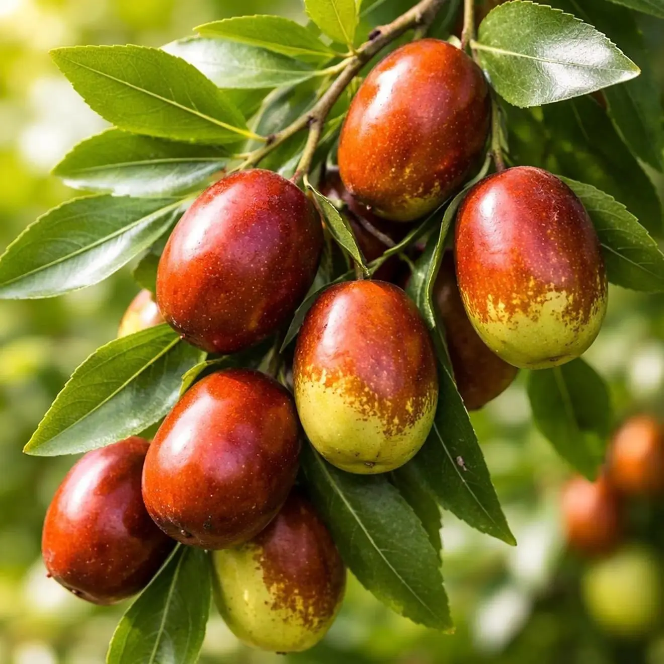 1000+ Rock Sugar Jujube Seeds - Easy Grow, Cold-Resistant, High Germination Rate, Highly Sweet Juicy Fruit, Beginner-Friendly, Full Sun, Abundant Fruit for Backyard Planting, Family Orchards