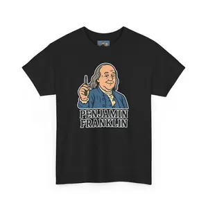 Penjamin Franklin T-Shirt - Classic Design Soft Material Versatile for Layering Comfortable All-Day Wear Stylish Casual Outfit