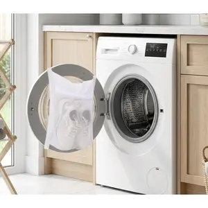 Sneaker Dryer Bag for Shoes Clothing & Laundry - Mesh Design Elastic Strap Easy to Use & Clean Large Size 15.5 x 15.5 inches Sturdy Material Space-Saving Honeycomb Mesh Pattern - Room