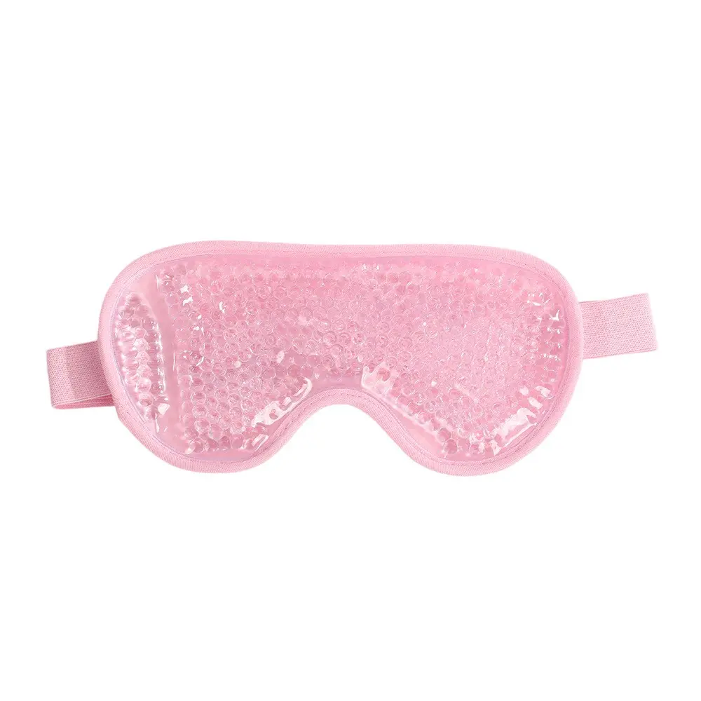 Cold and Hot Gel Eye Mask, Portable Eye Mask, Light Blocking Compress Mask Soothes Tired Eyes Dual Use for Home and Travel Soft Fit Breathable Wraparound Sleep Mask Eye Cover