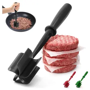 Premium Meat Chopper for Ground Beef - Heat Resistant Meat Masher - Durable Smasher - Non Stick Kitchen Gadget