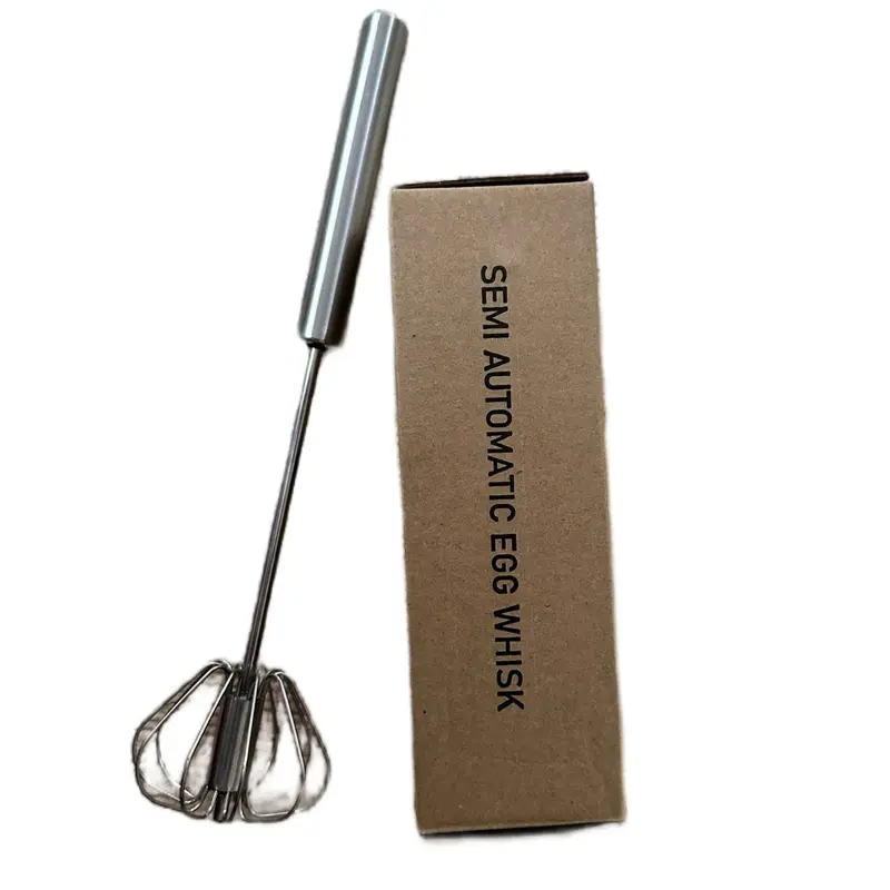 Stainless Steel Eggbeater,egg scrambler,hand mixer, Rotating Semi-Automatic Eggbeater, Allows you to stir Easily Without Feeling Tired, Used for Making Cream of Egg Beater Kitchen Utensils
