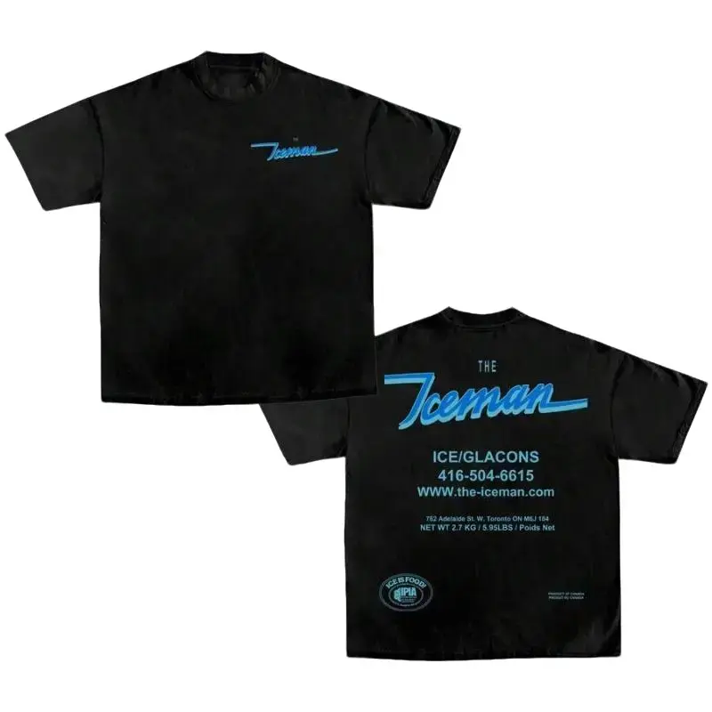 2026 New Summer THE ICEMAN Drake Vintage Tee Unisex Rap Shirt Music Fans Gift For Him Her Y2K Women Men Graphic Tee Casual Short Sleeve Crew Neck Summer Concerts Daily Wear Pure Cotton T-Shirt Menswear Top - Stylish, Tshirt graphic tee