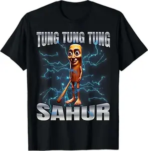 Funny printed T-shirt Tung Tung Tung Sahur T-Shirt