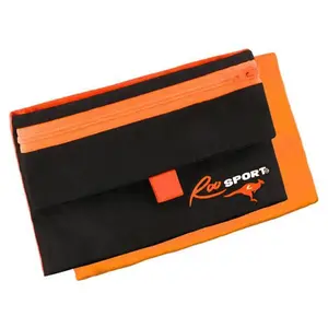 RooSportPlus Orange Waterproof Cellphone Holder with Concealed Zipper Pocket & Easy Access for Small Items for Runners, Diabetics & EpiPen Users