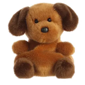 Palm Pals Adorable Ruff Ruff Puppy 5 inch Brown Mini Soft Plush Collectable Stuffed Animal