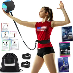Volleyball Training Equipment Aid – Solo Volleyball Equipment in 4 Styles to Serve, Spike, Set and Pass Like a Pro - Adjustable Volleyball Practice Equipment Gift for Beginners & Experts