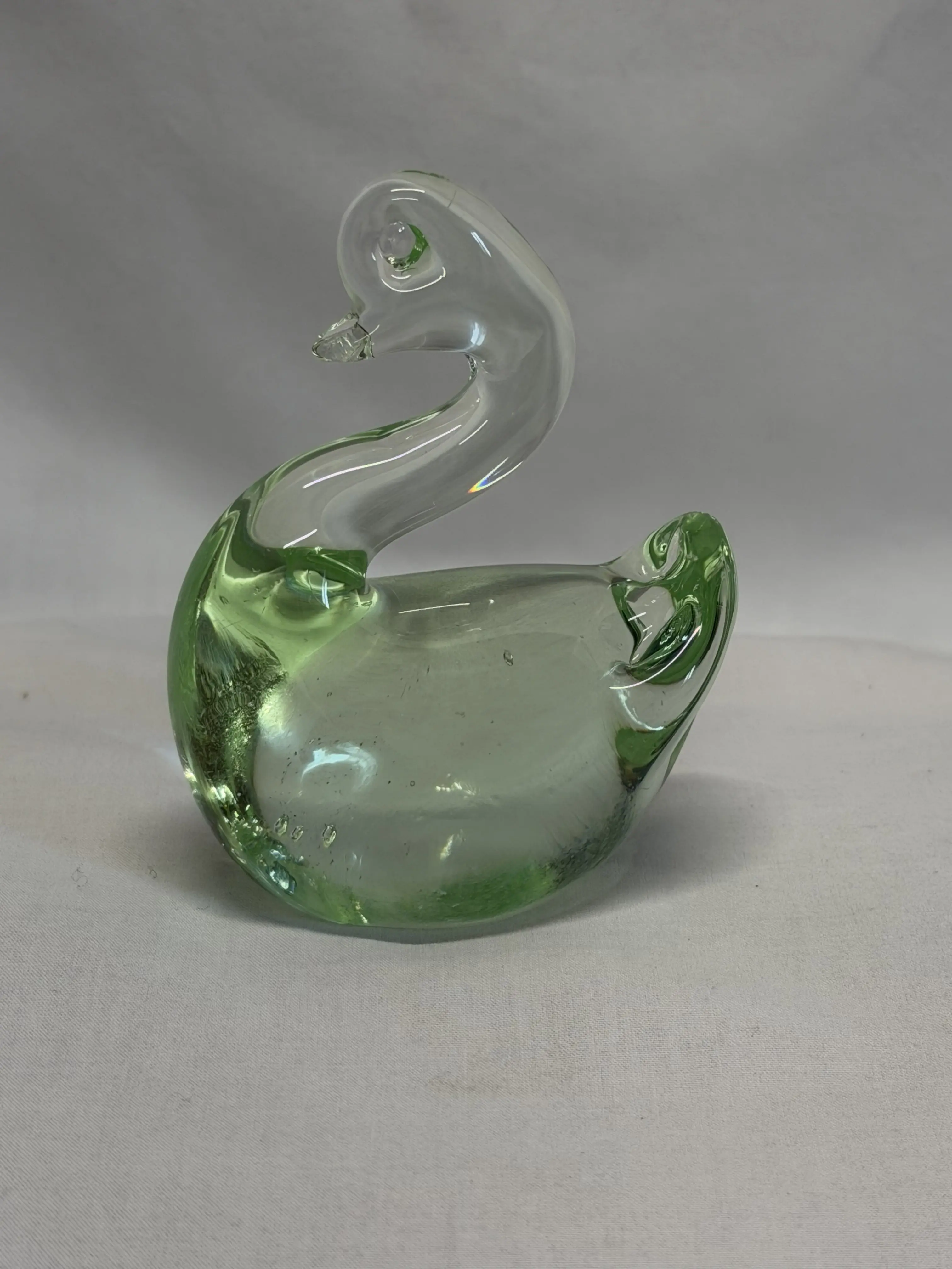 Swan Art Glass Hand Blown Figurine Paperweight